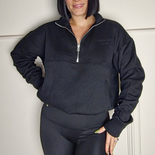 SANTA MONICA - Cotton Blend Emroided Jumper Black