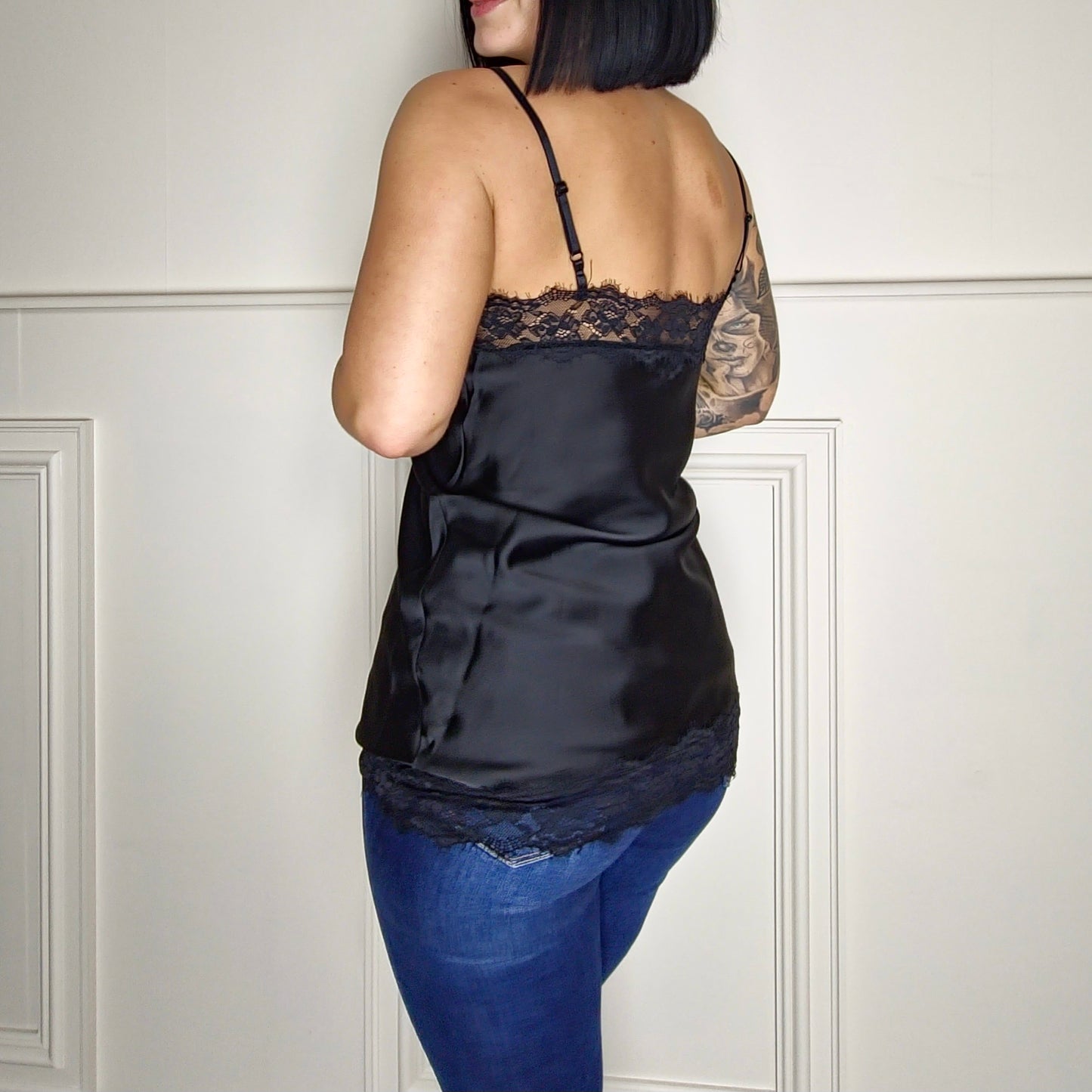FIORA - V Neck Satin Cami Top