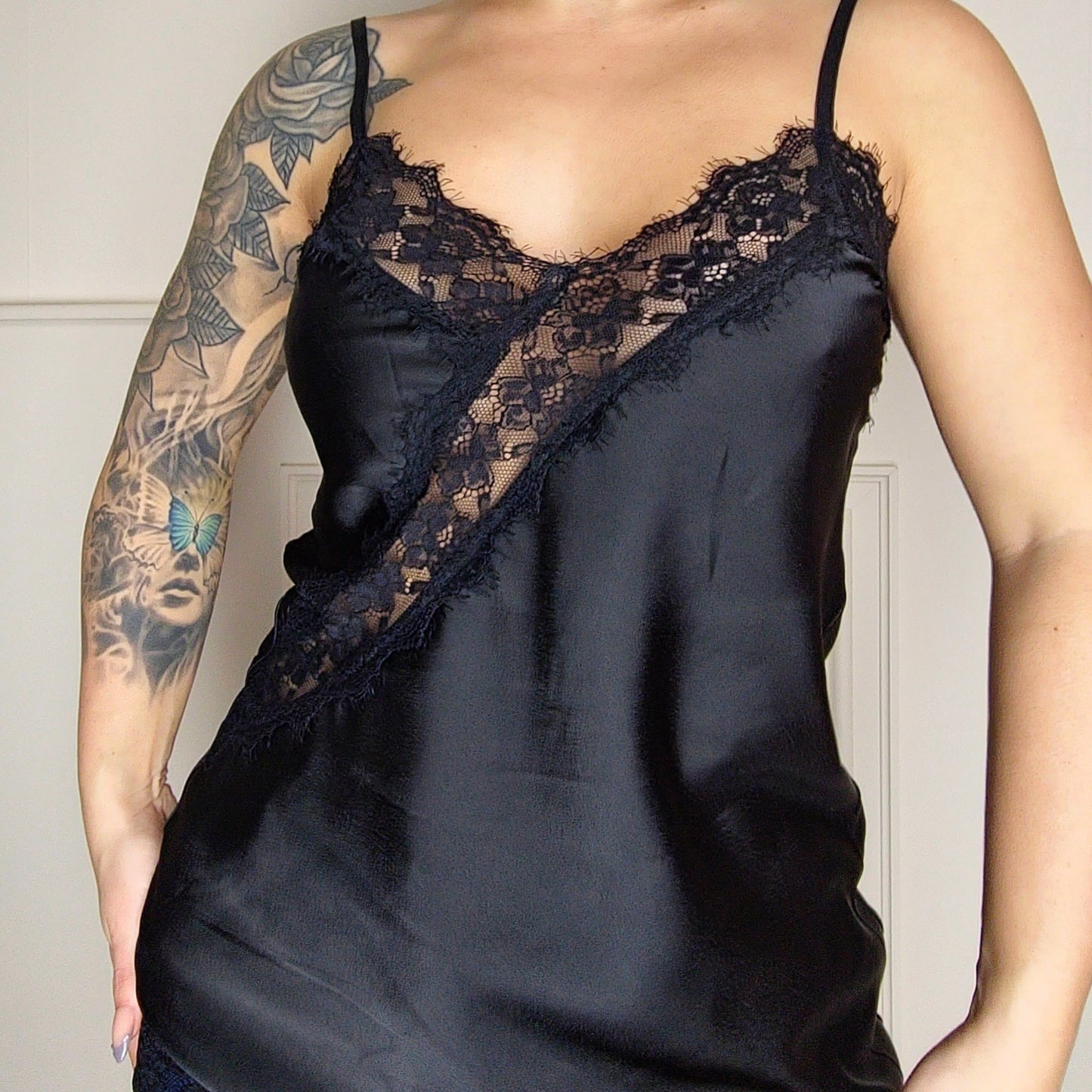FIORA - V Neck Satin Cami Top