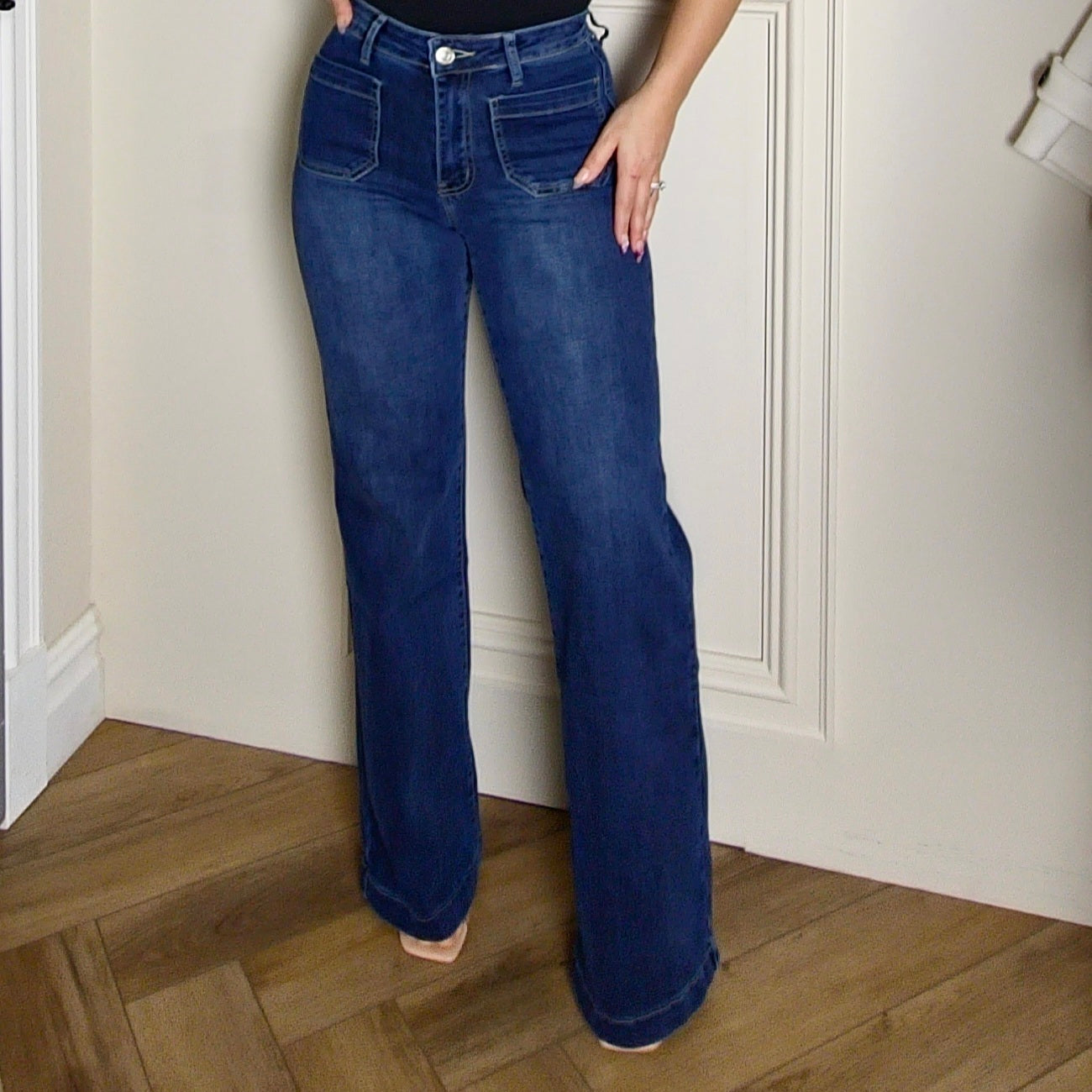 LEXA - High Waisted Stretch Wide Boot Cut Jeans