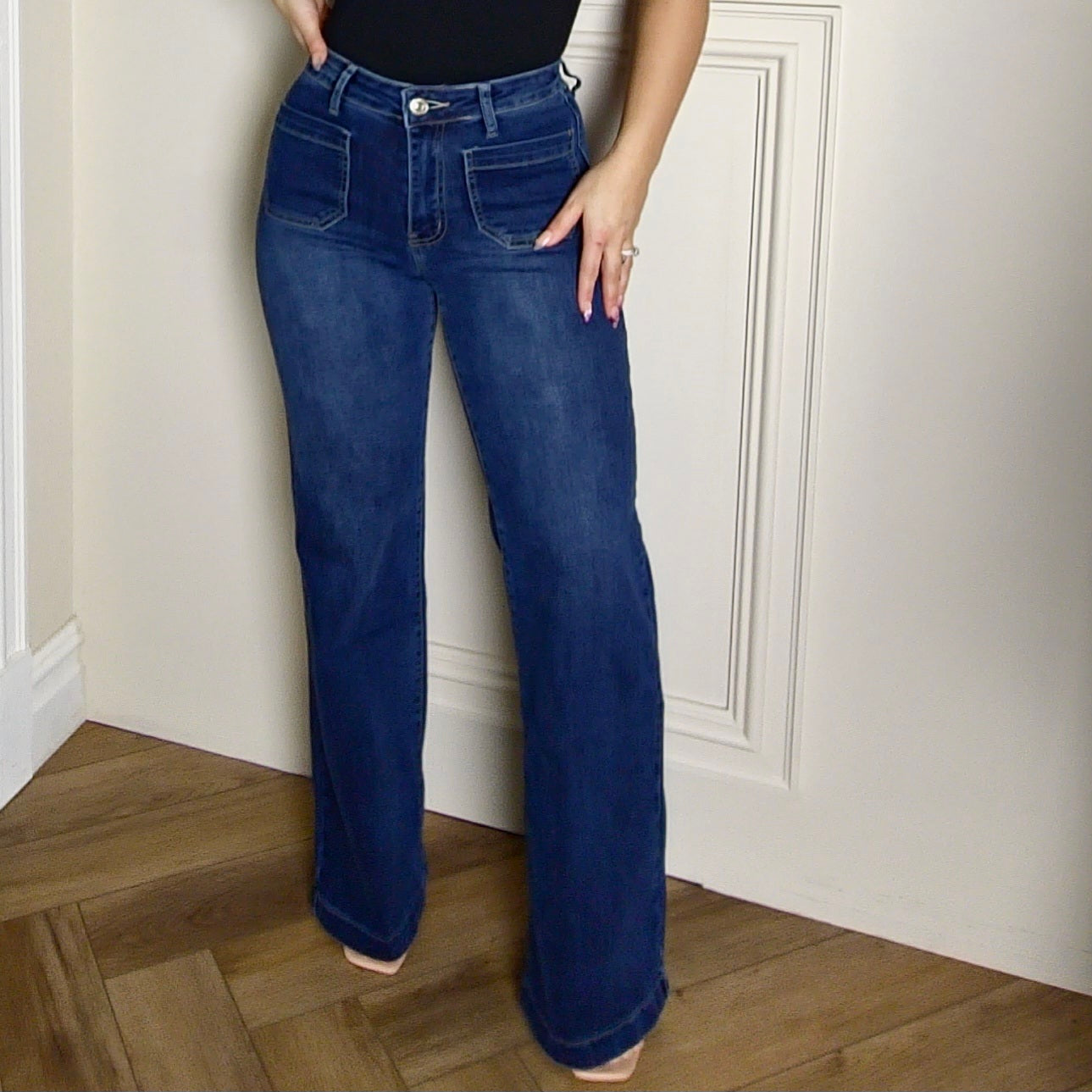 LEXA - High Waisted Stretch Wide Boot Cut Jeans