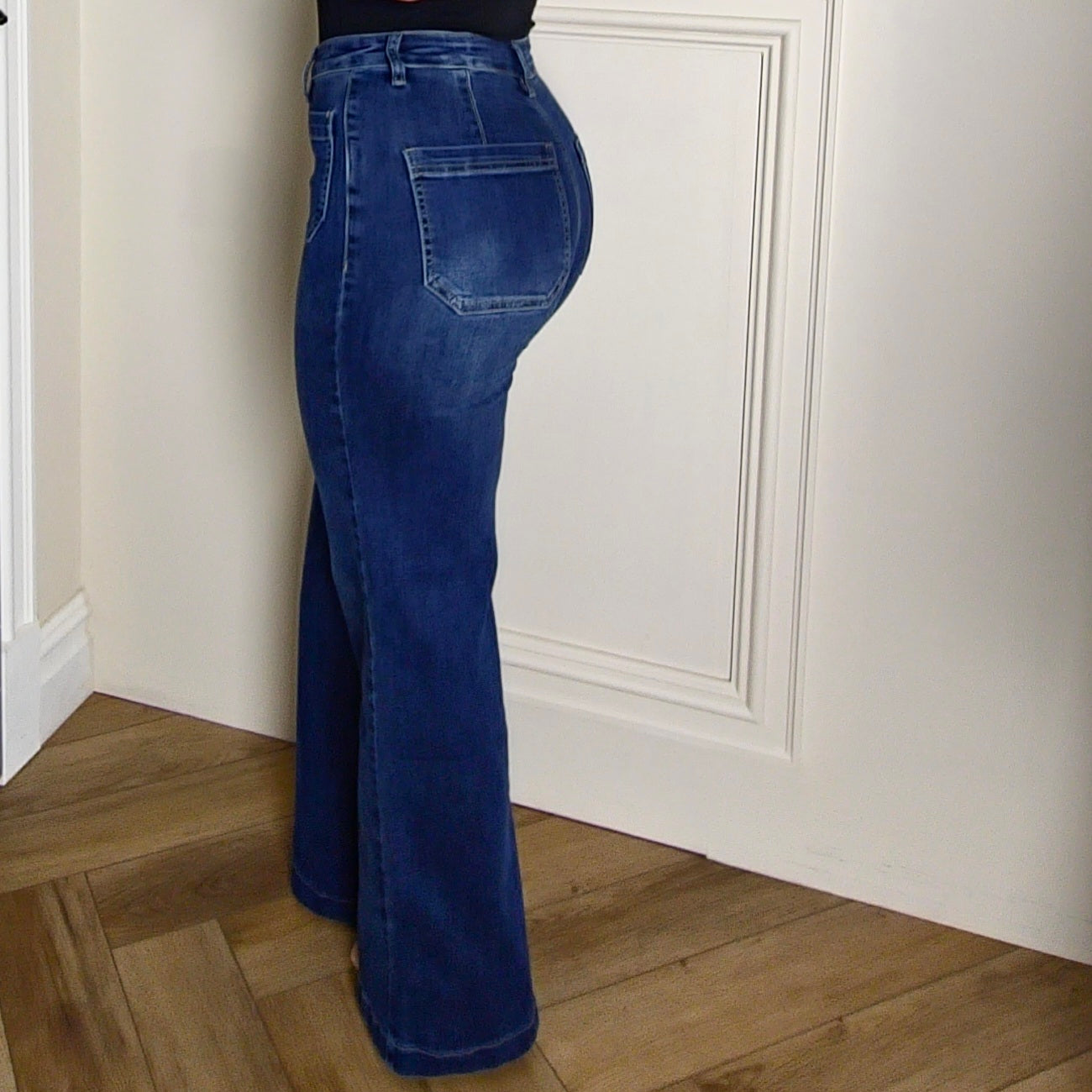 LEXA - High Waisted Stretch Wide Boot Cut Jeans