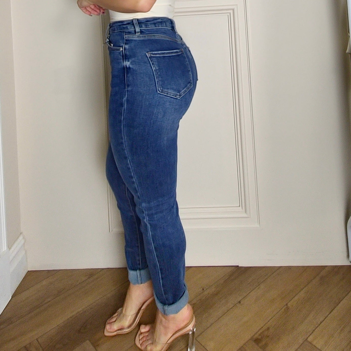INDIGO (PIPPAS SISTER) - Indigo Blue High Waist Regular Fit Jeans
