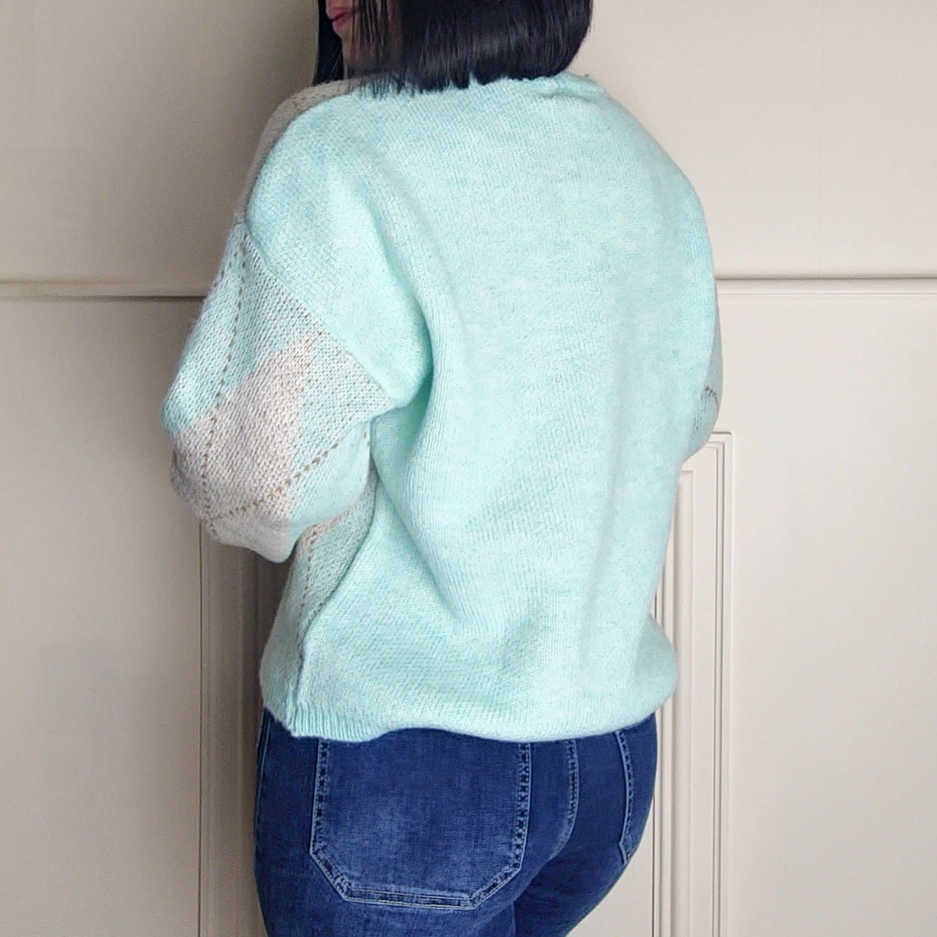 DIXIE - Argyle Diamond Knitted Sweater