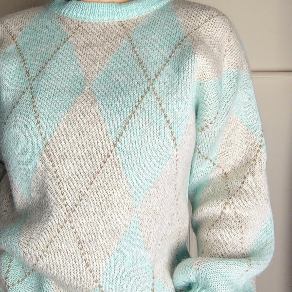 DIXIE - Argyle Diamond Knitted Sweater