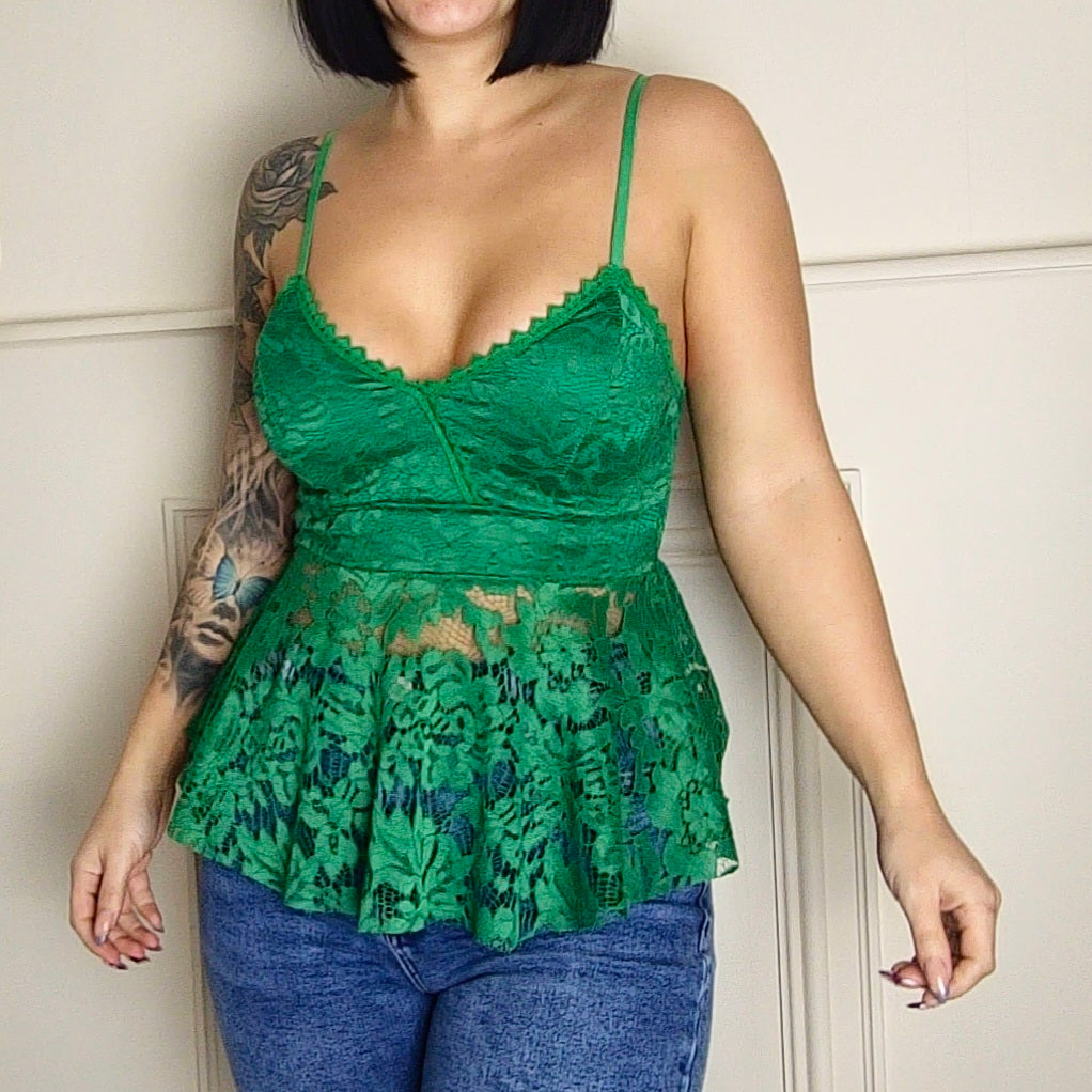 LILY - Lace Peplum Style Cami Top