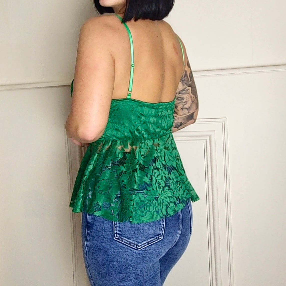 LILY - Lace Peplum Style Cami Top