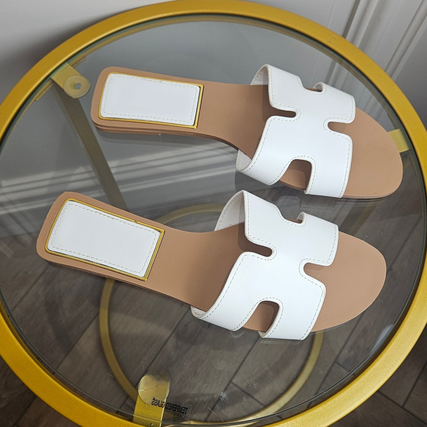 ALIVIA - Faux Leather Cut Out Sandals