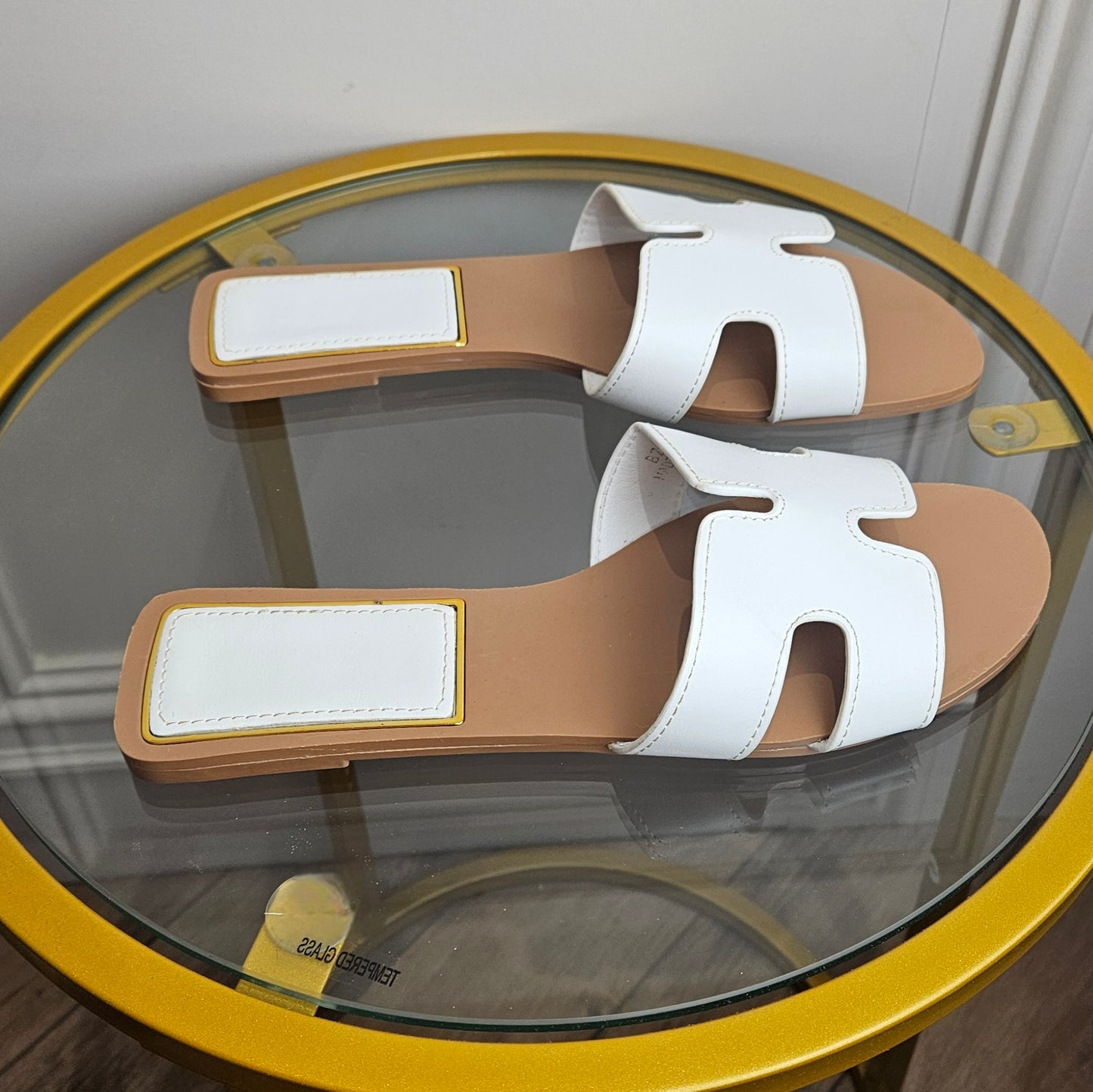 ALIVIA - Faux Leather Cut Out Sandals