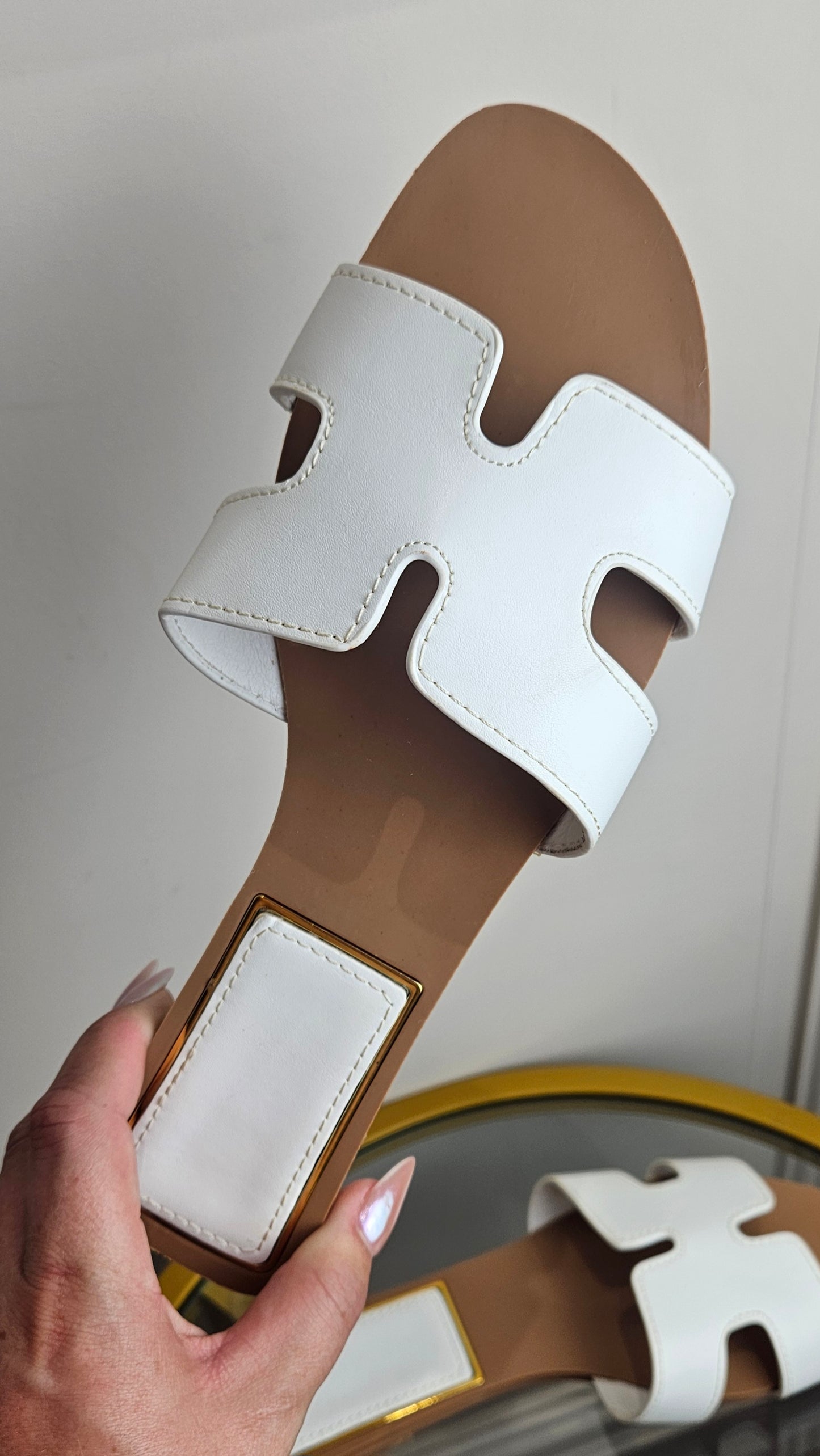 ALIVIA - Faux Leather Cut Out Sandals