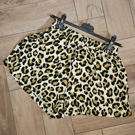 TEELA - Leopard Print Shorts Khaki