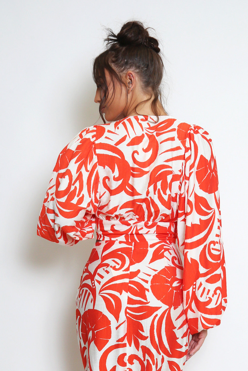 ALLANA - Cropped Blouse Red
