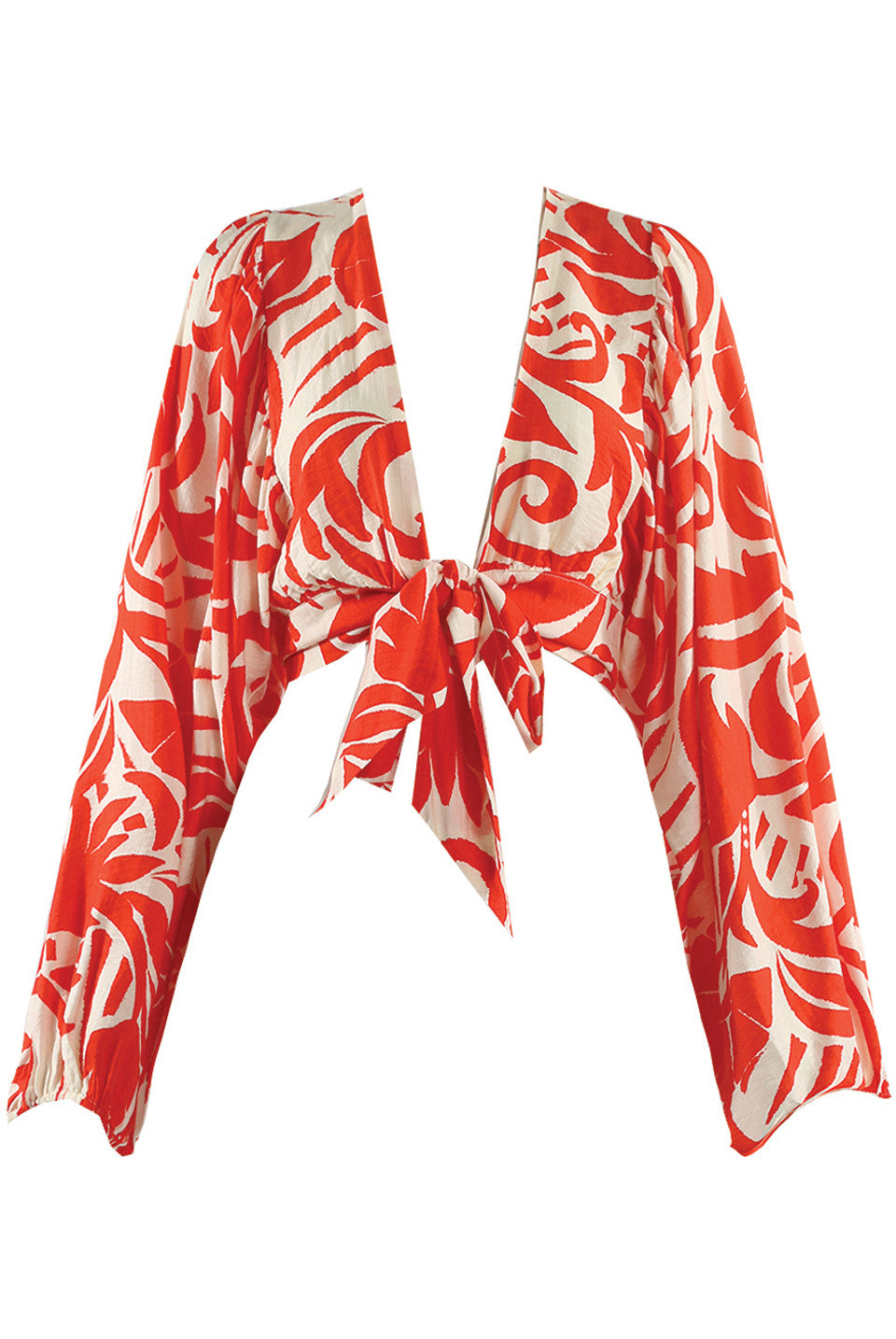 ALLANA - Cropped Blouse Red