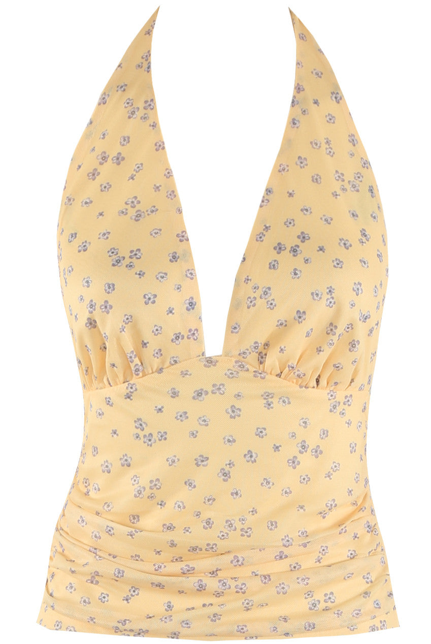 BUTTERCUP - Mini Flower Print Halter Neck Top