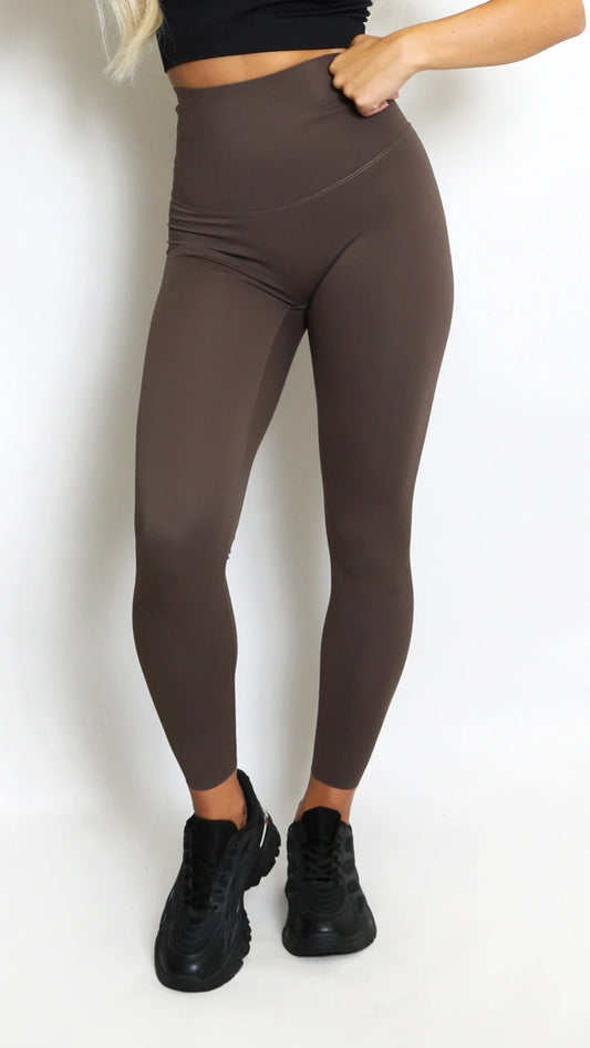 TALIA - High Waisted Sculpting Energy Leggings Chocolate