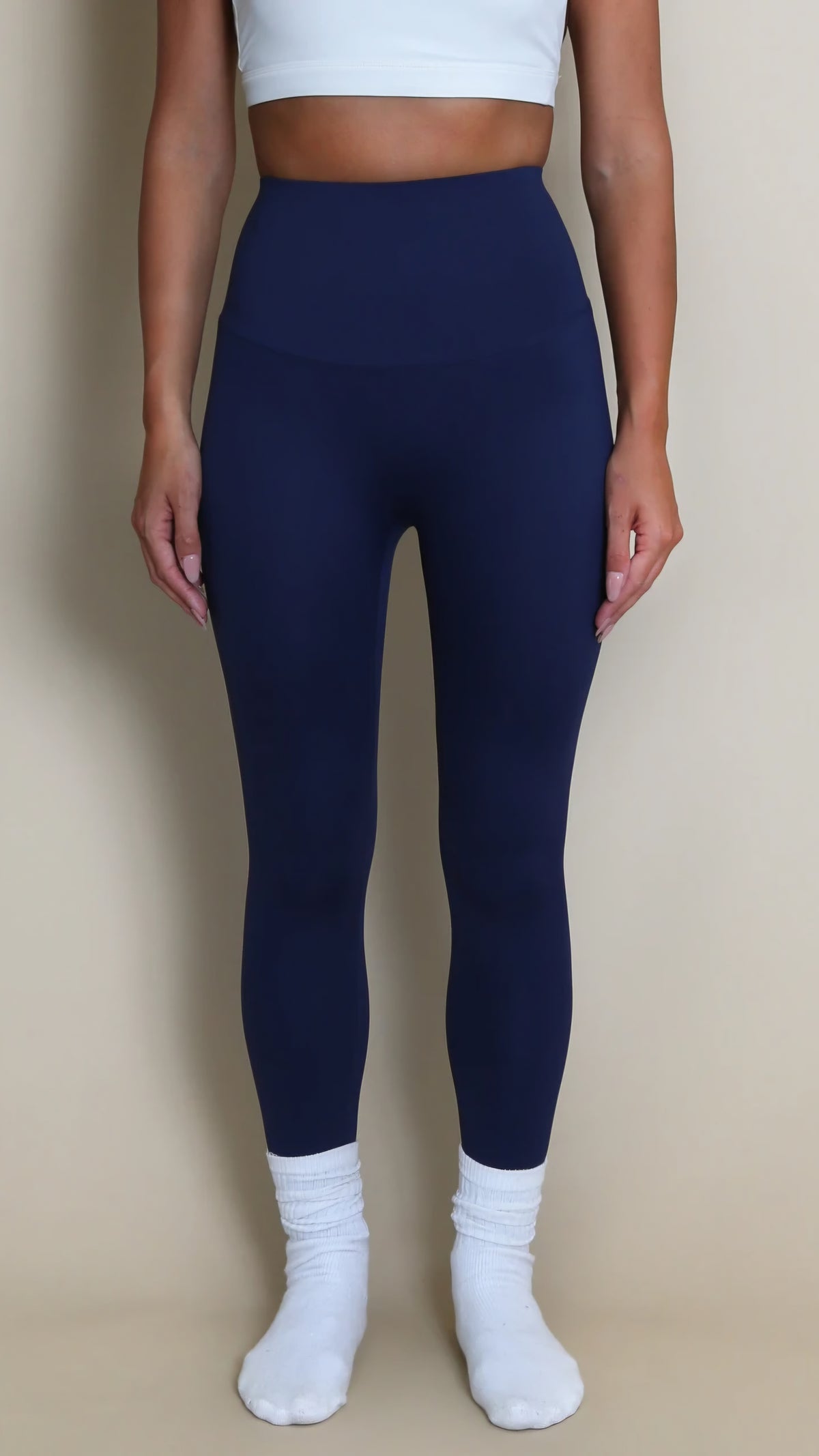TALIA - High Waisted Sculpting Energy Leggings Navy
