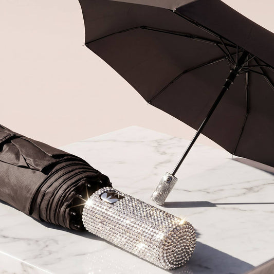 THE GLAMOUR SHADE - Crystal Umbrella Black