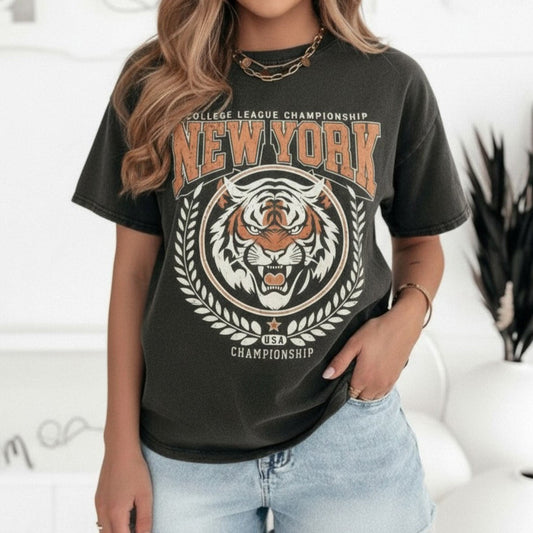 TAMSIN - New York Tiger Graphic Cotton Tee
