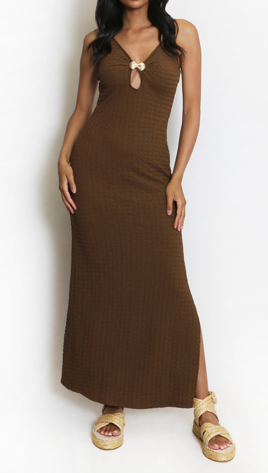 SHELLEY - Shell Buckle Maxi Dress