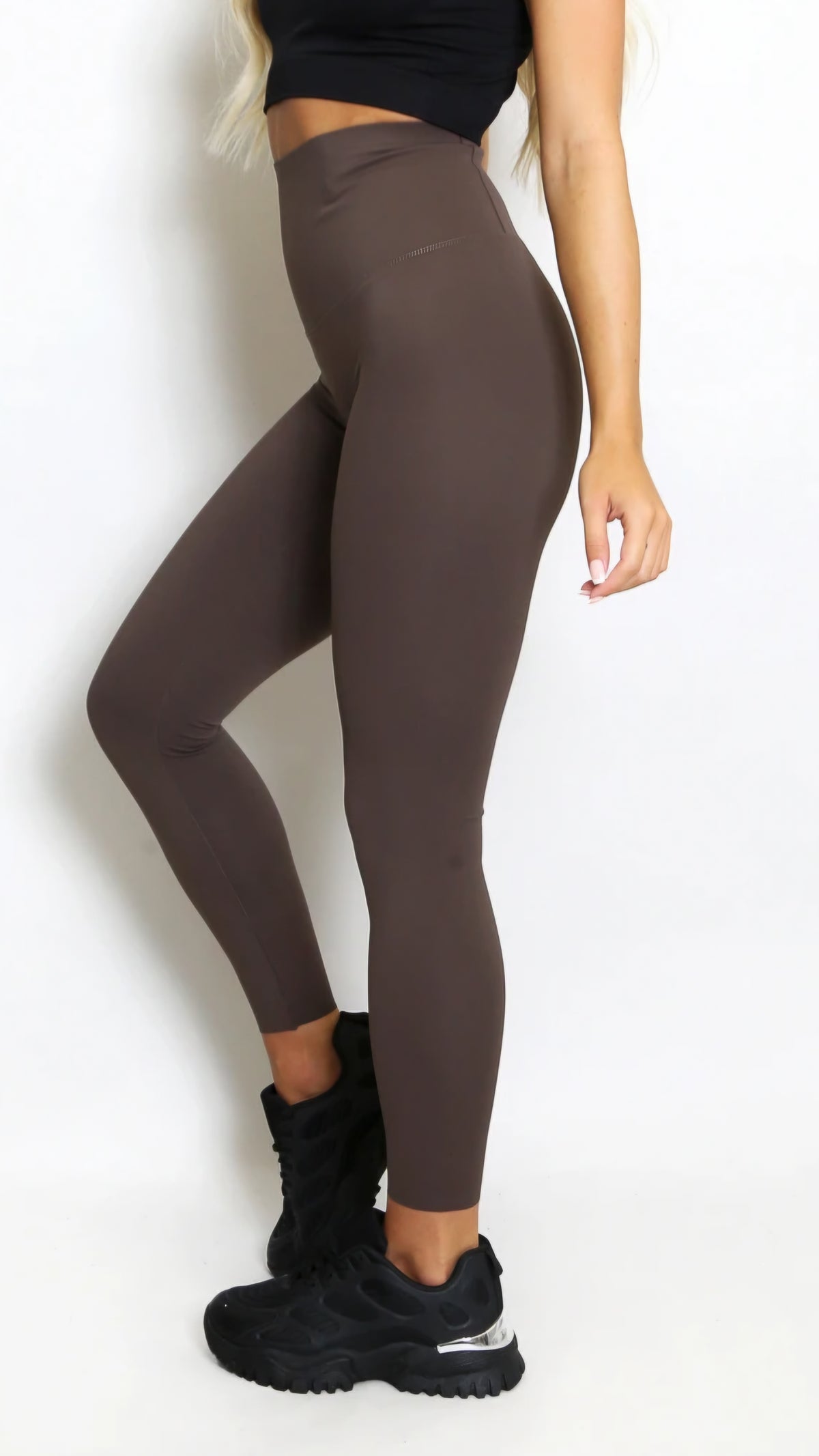 TALIA - High Waisted Sculpting Energy Leggings Chocolate