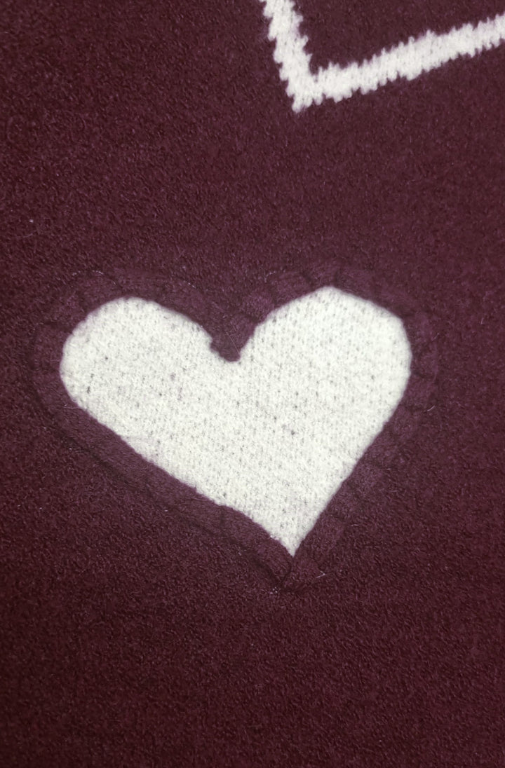 MILA - PREMIUM Contrast Heart Sweater Jumper