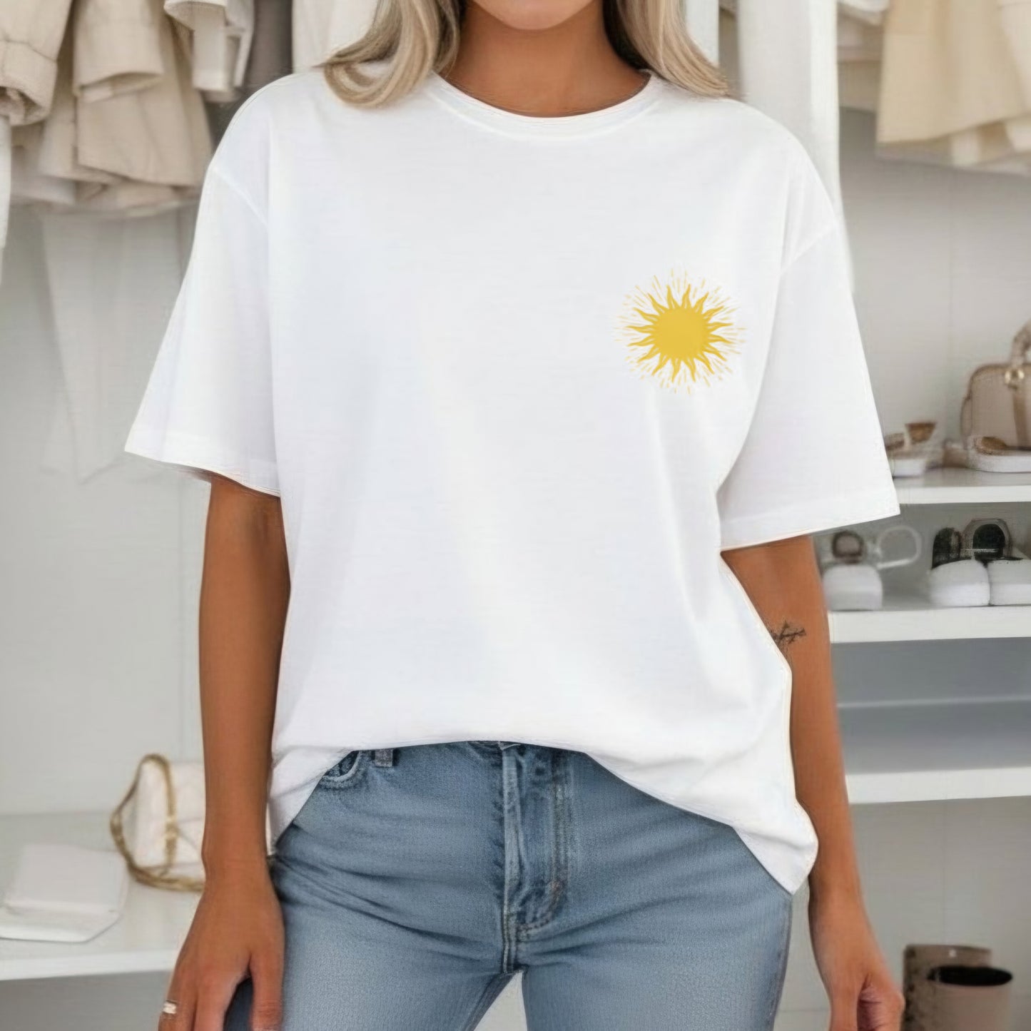 NO SUN NO FUN - Oversized Graphic Cotton Tee