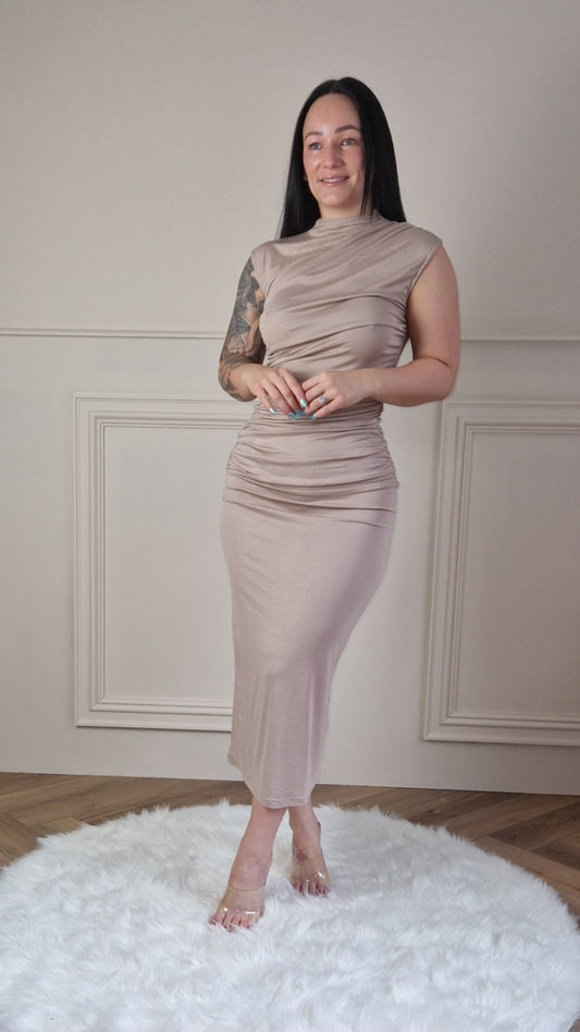 BLAKELY - Draped Midi Dress