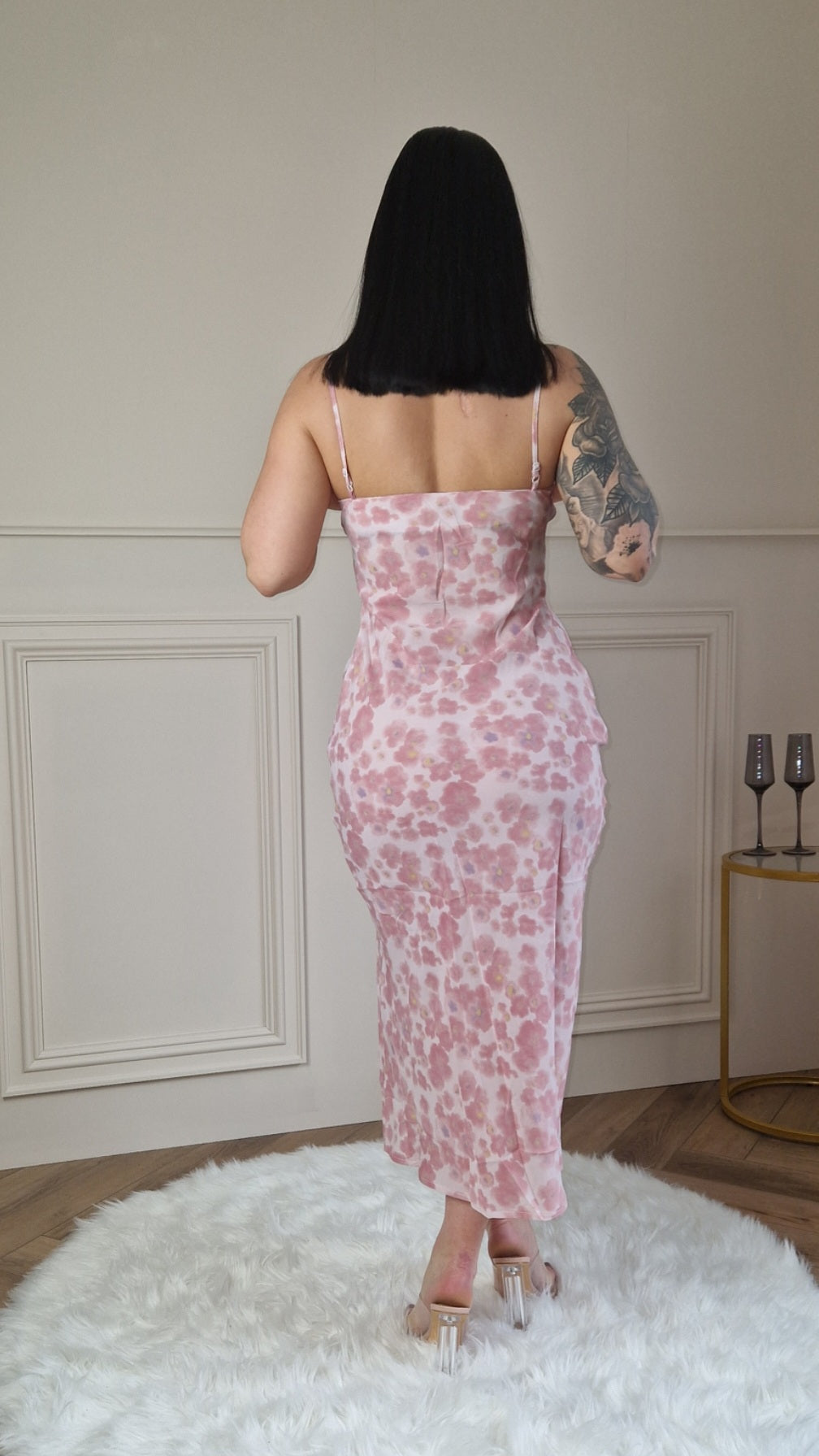 ADALYN - Floral Watercolour Midi Dress