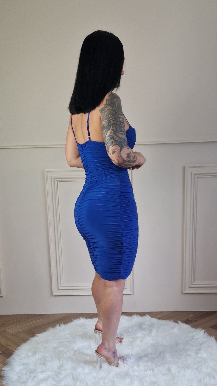 LARISSA - Ruched Midi Dress