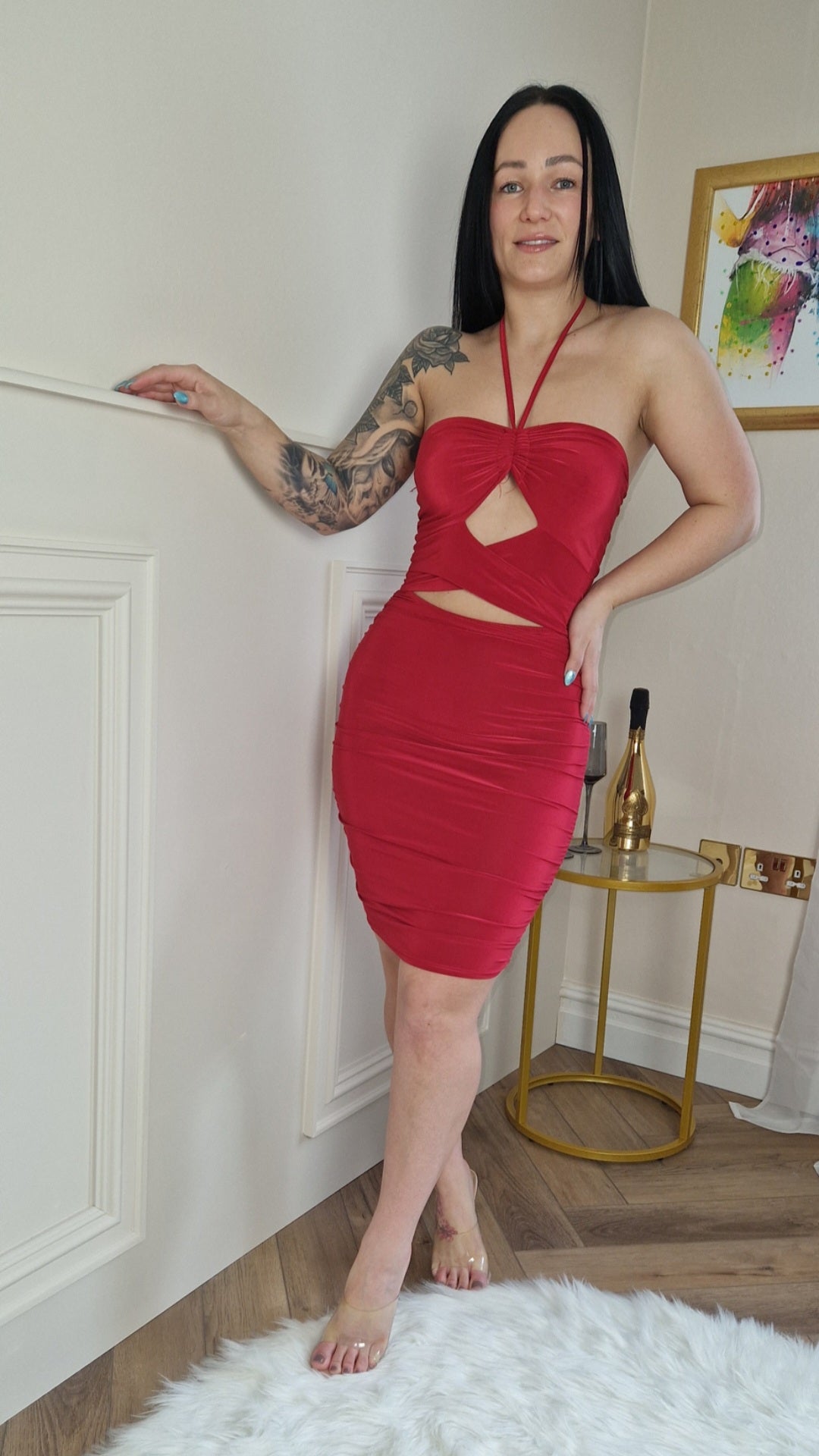 SAVANNAH - Front Cutout Midi Dress
