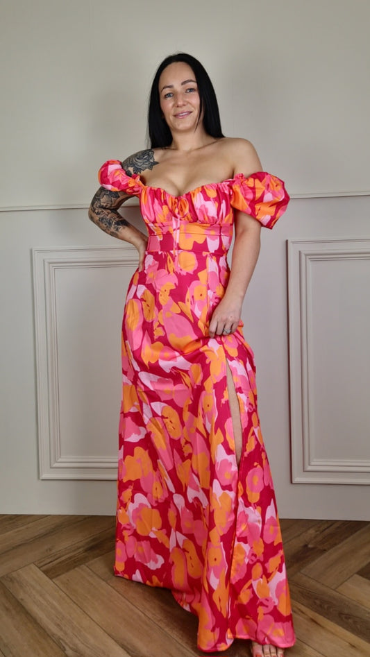 POPPY - Puff Sleeve Maxi Dress