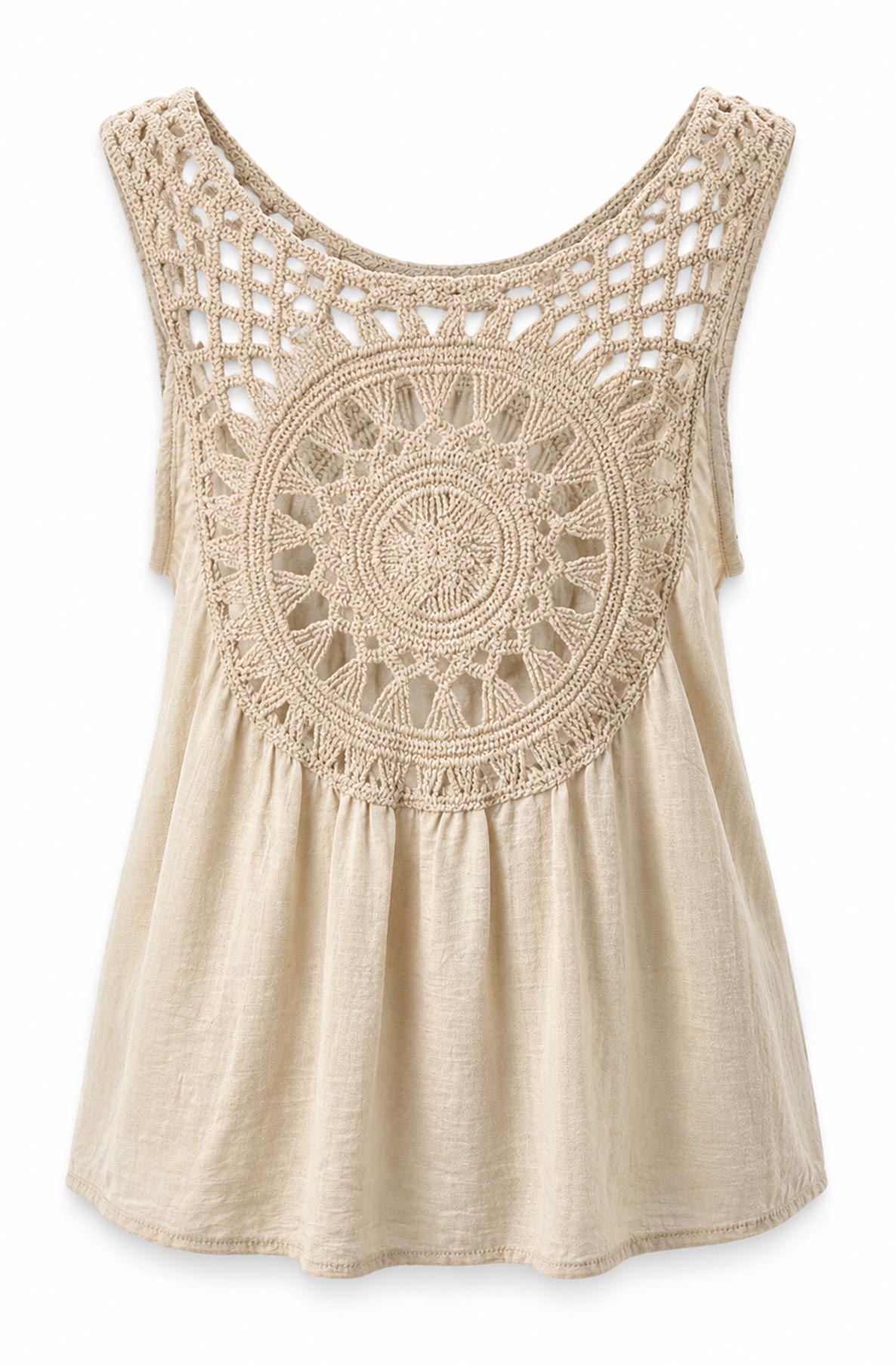 ALEXIS - Crochet Back Vest & Trouser Set Stone