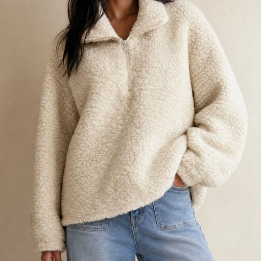 HARPER - Teddy Borg Half Zip Fleece Jacket