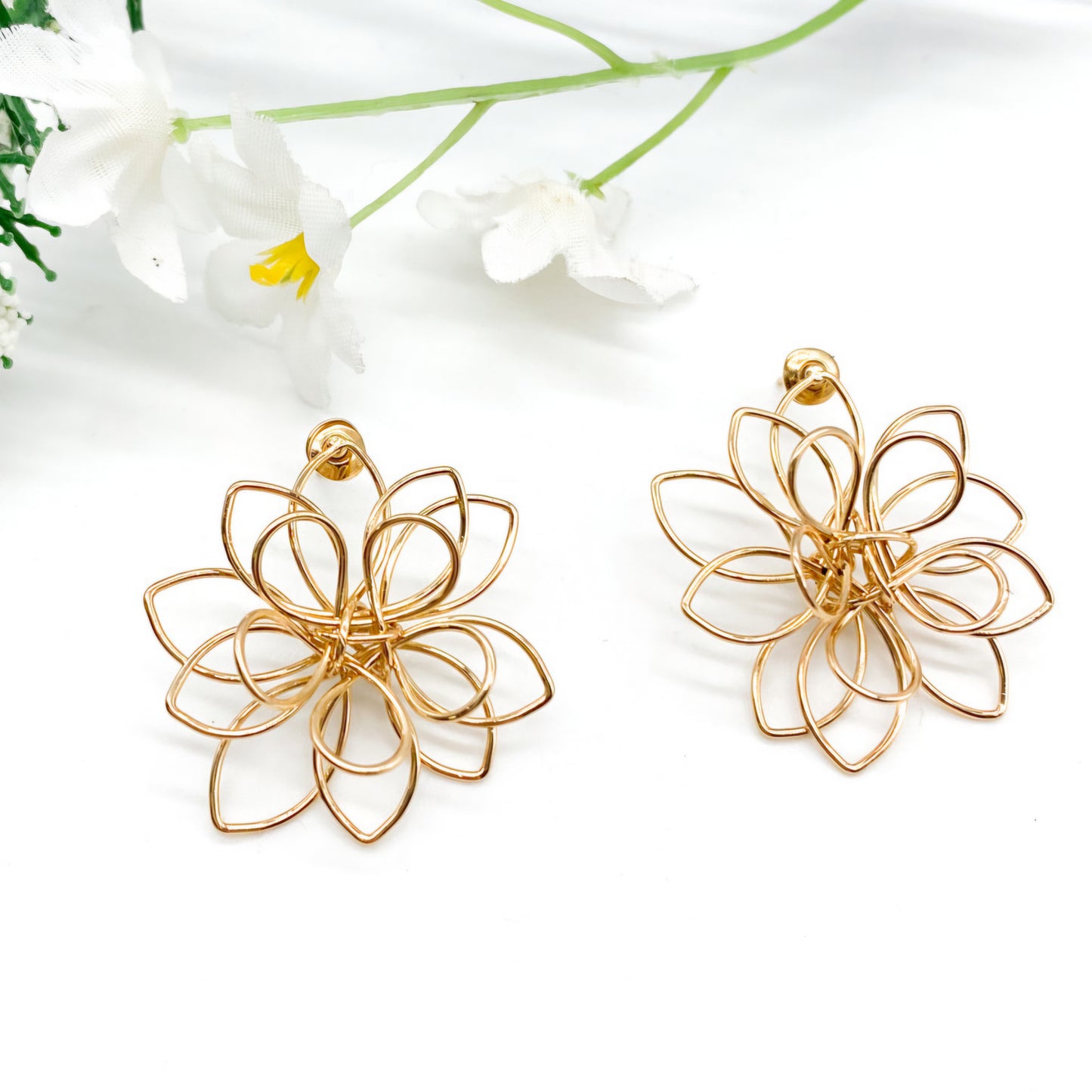 LILY - 3D Flower Spiral Earrings