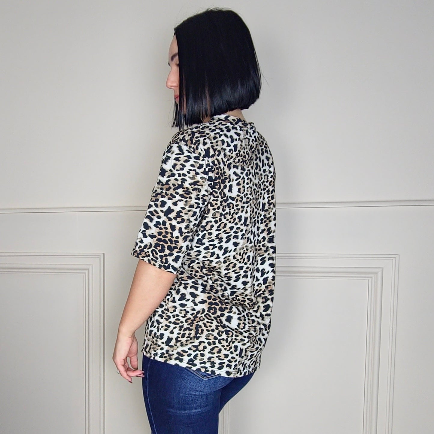 SYDNEY - Leopard Print T-Shirt 100% Cotton