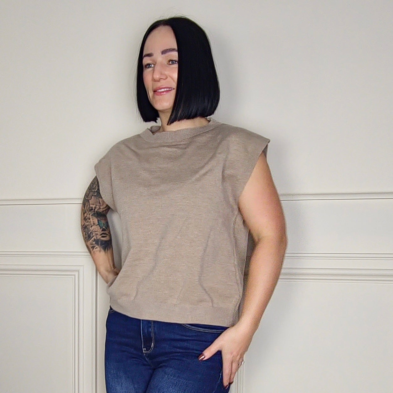EVARA - Knitted Sweater Vest