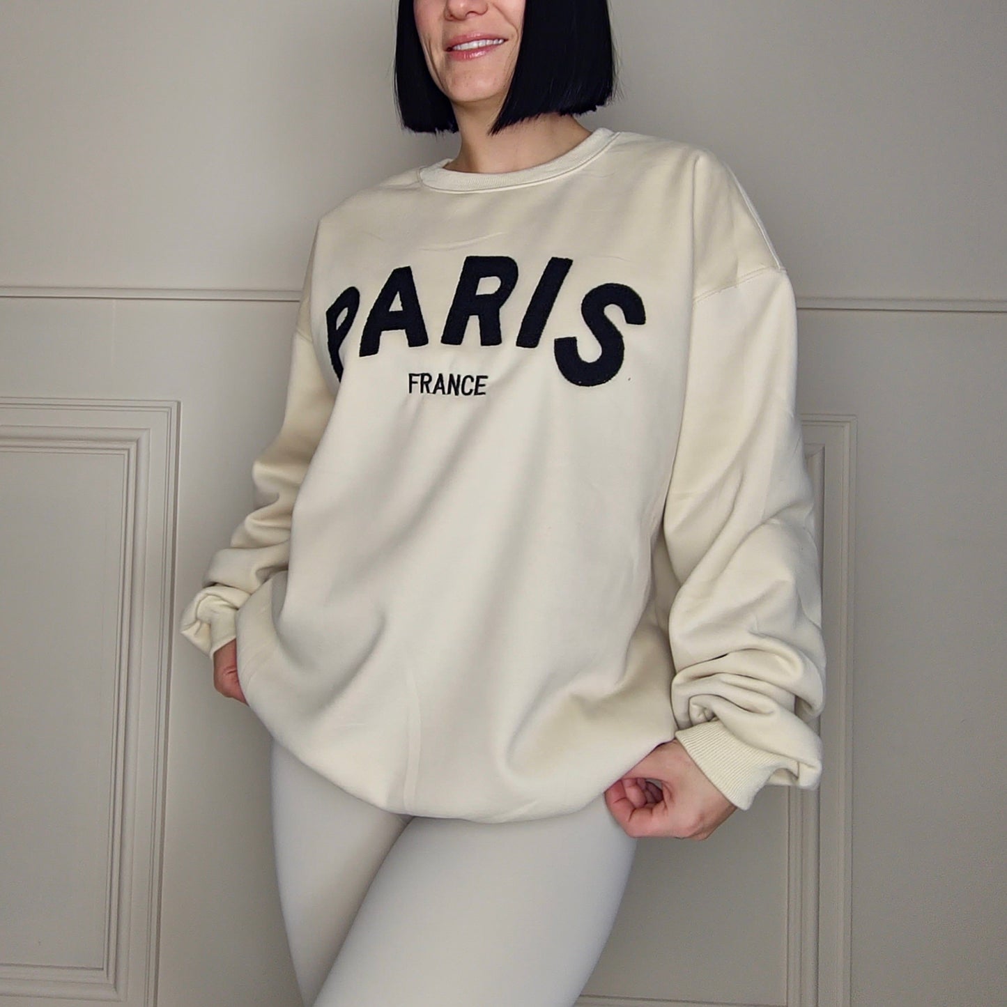 PARIS - Embossed Slogan Jumper