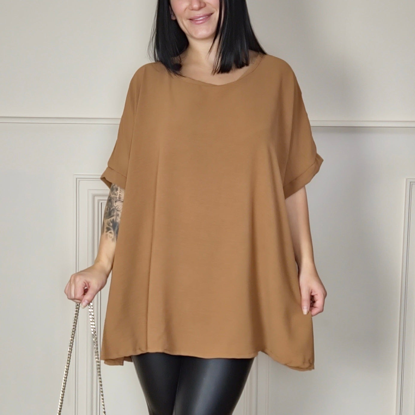 NIKITA - Italian Leopard Tie Back Tunic Top (Curve)