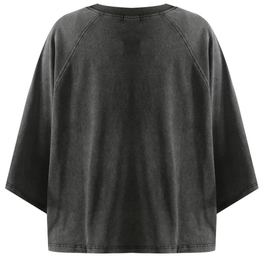 CHARLOTTE - Acid Wash Boxy T-Shirt Grey