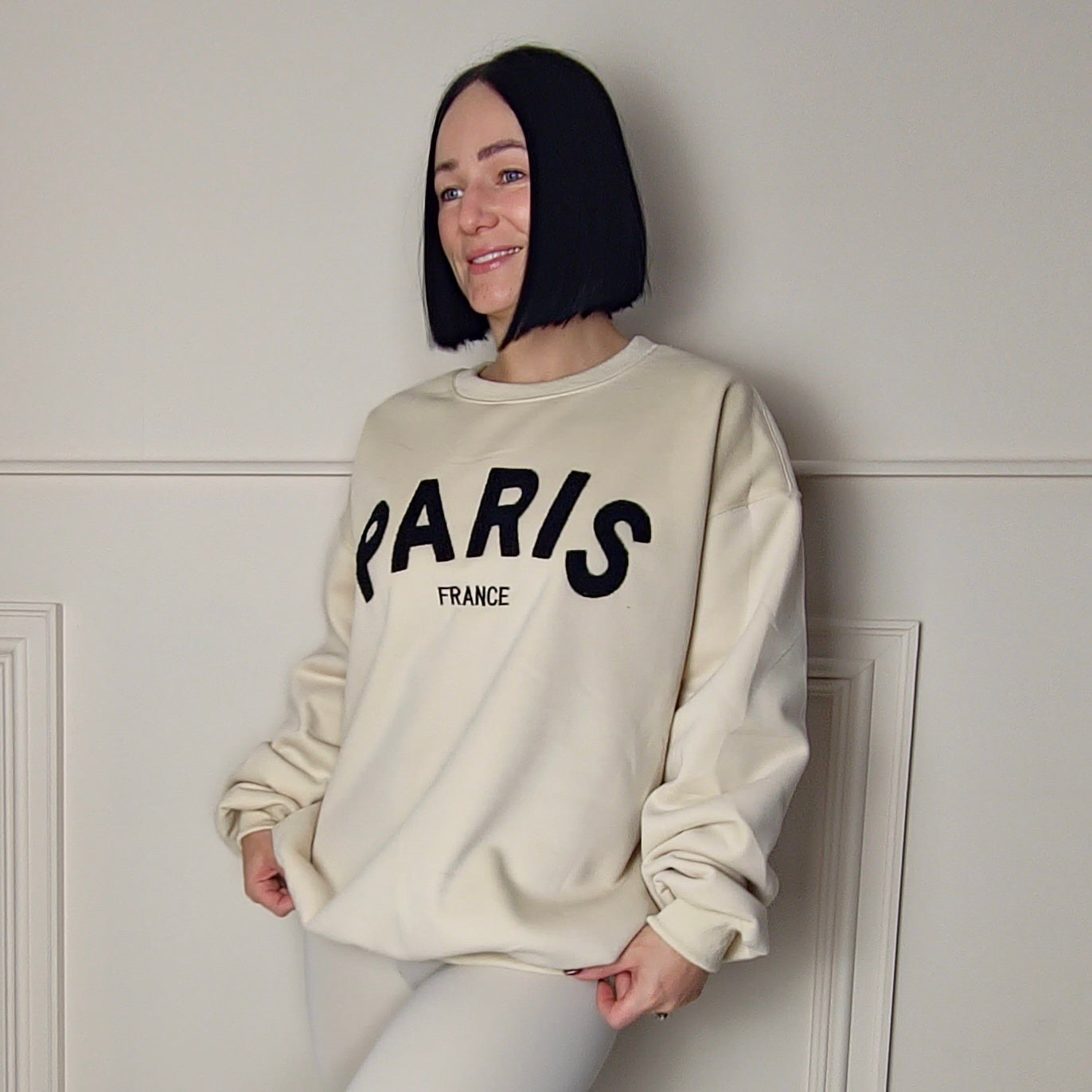 PARIS - Embossed Slogan Jumper