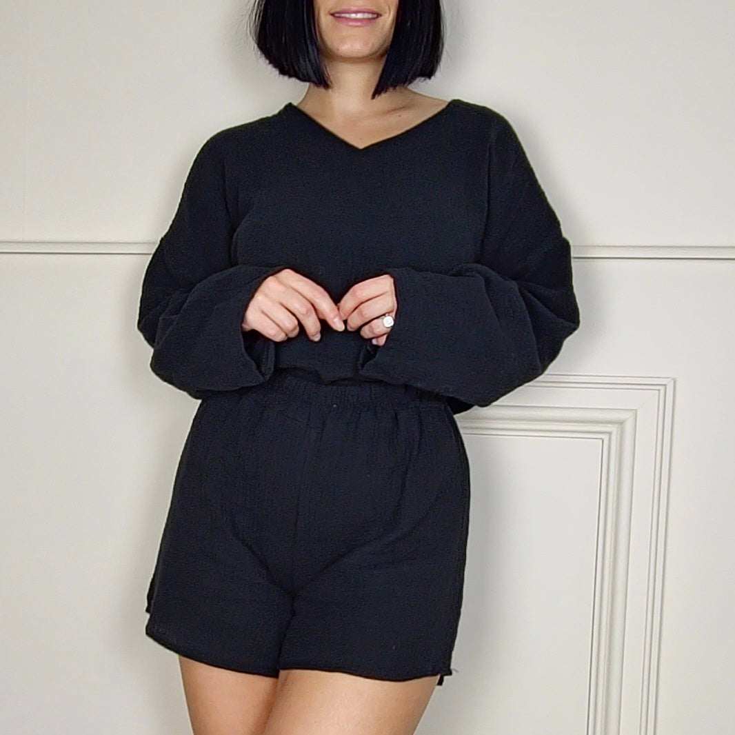 AKARI - 100% Cotton Waffle Style Two Piece Set