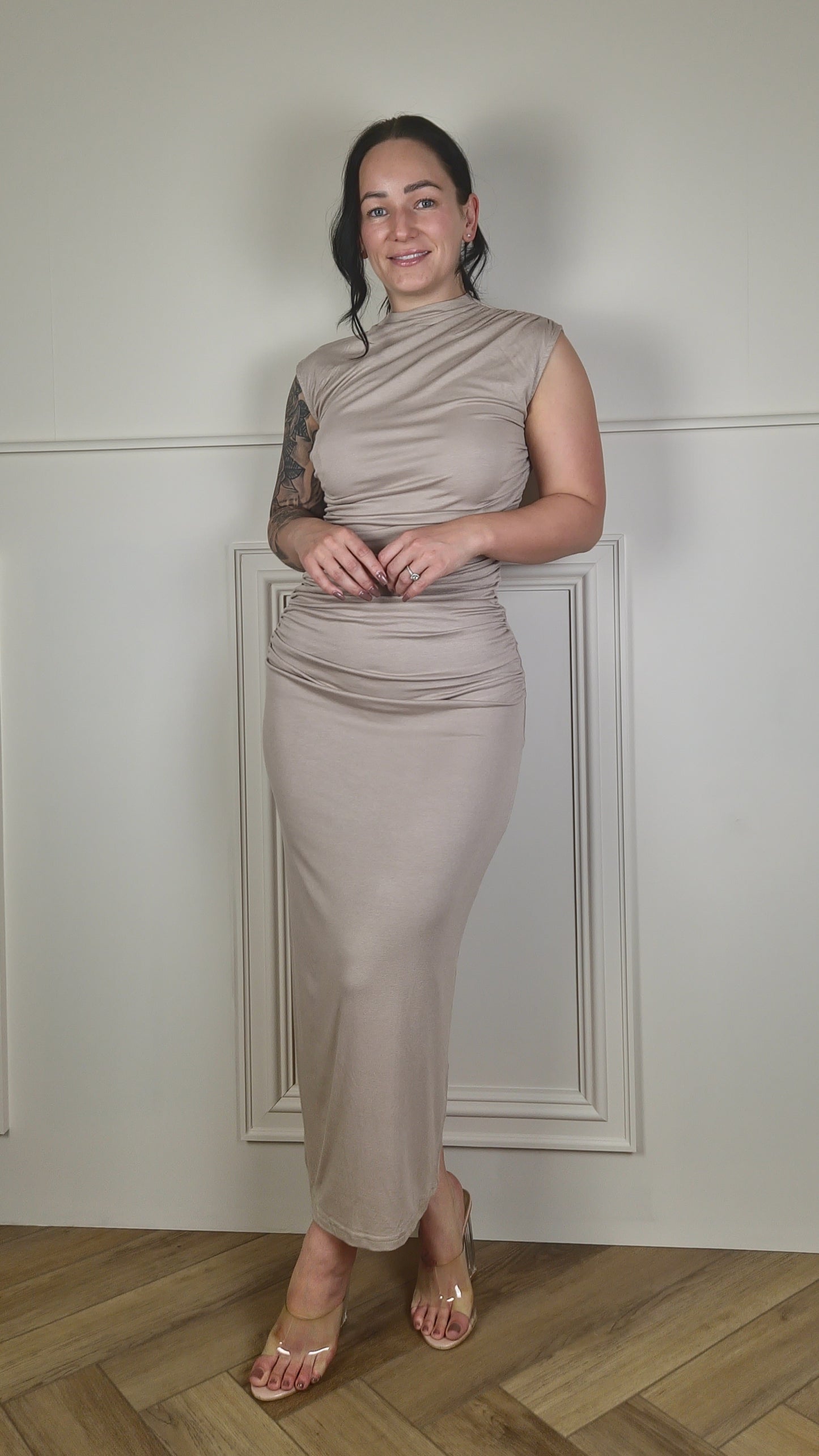 BLAKELY - Draped Midi Dress