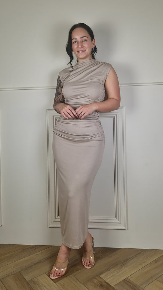 BLAKELY - Draped Midi Dress