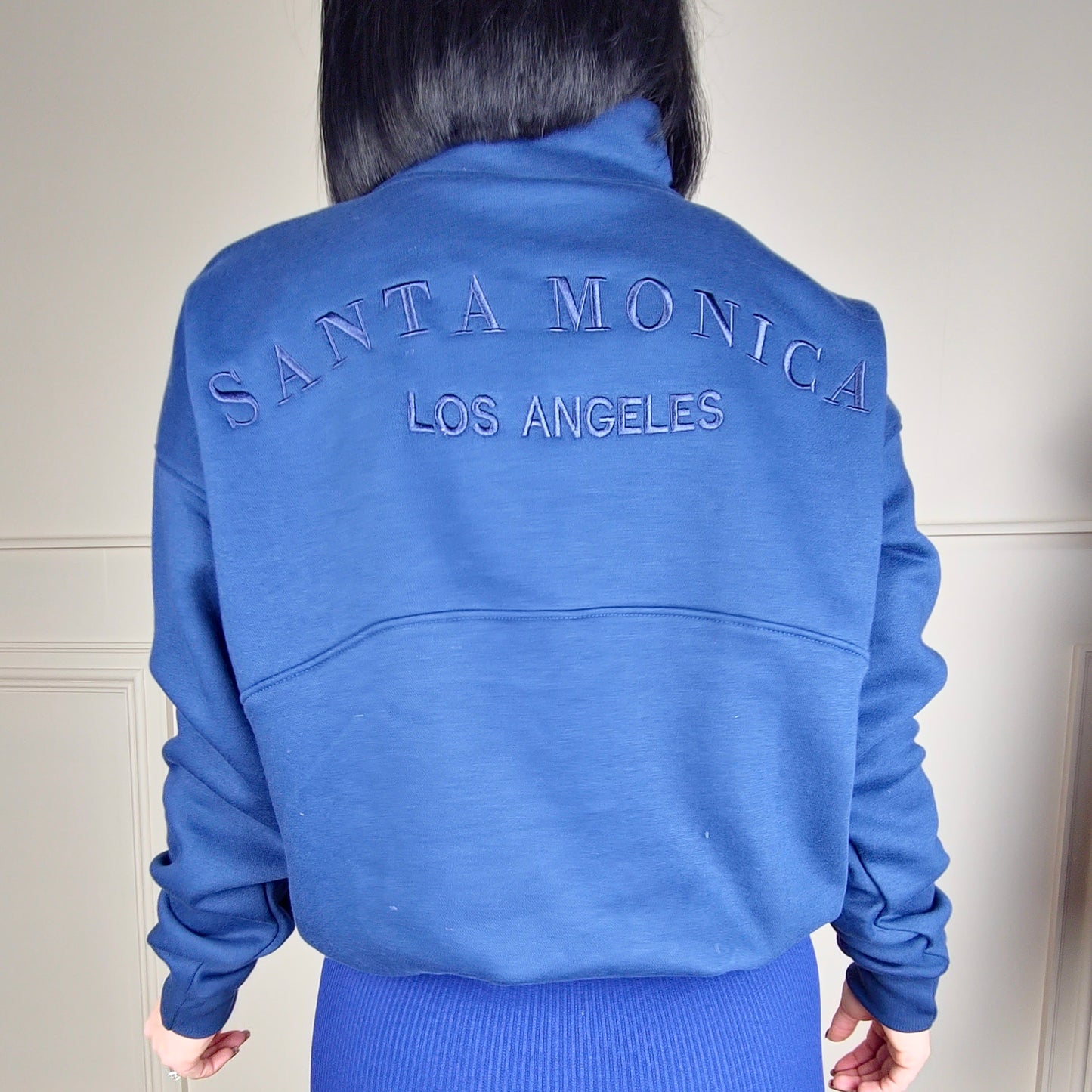 SANTA MONICA - Half Zip Sweatshirt Blue