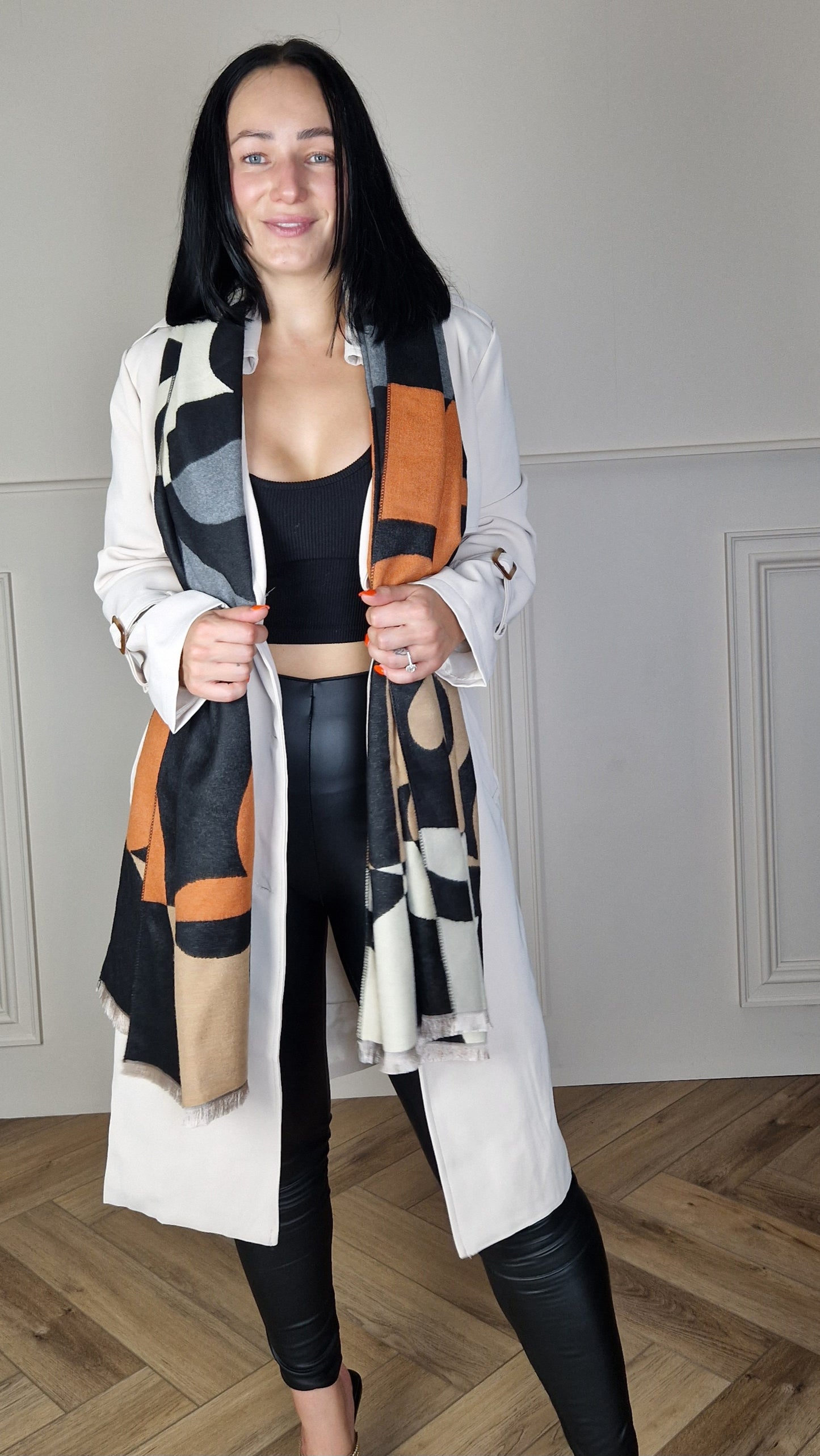 TANYA - Premium Belted Trench Coat Beige