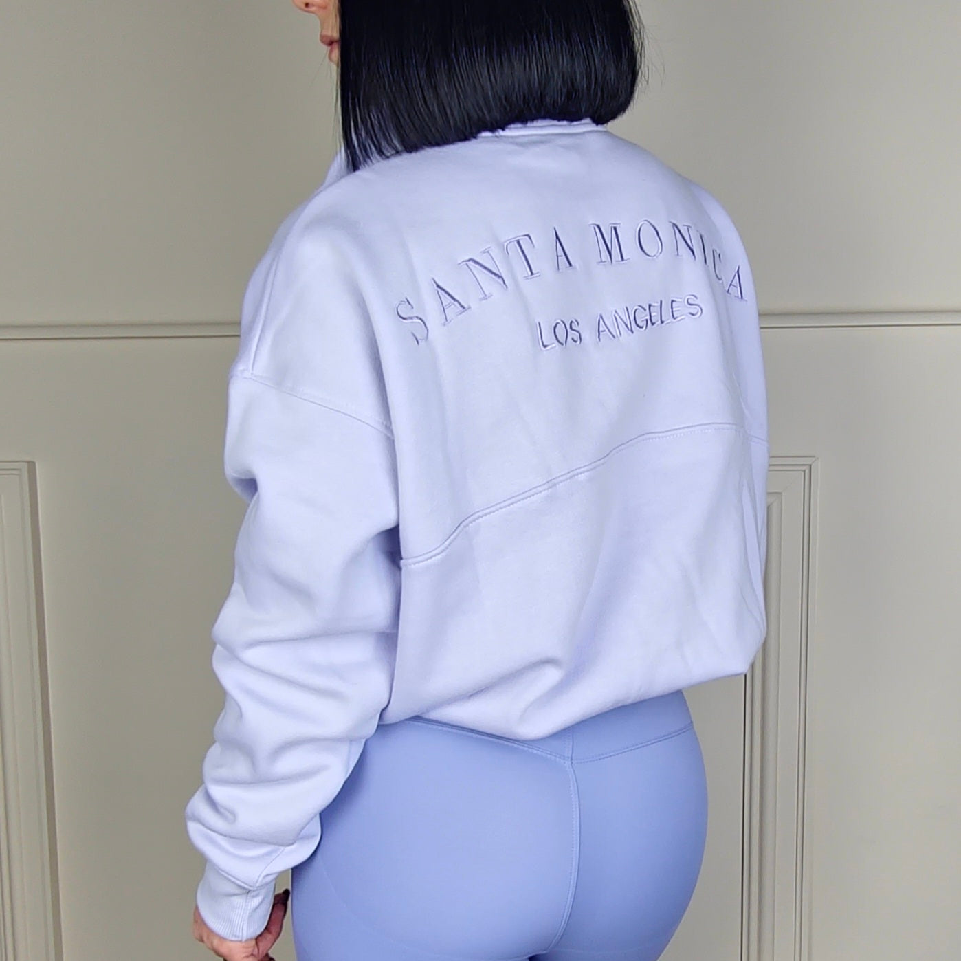 SANTA MONICA - Half Zip Sweatshirt Lilac