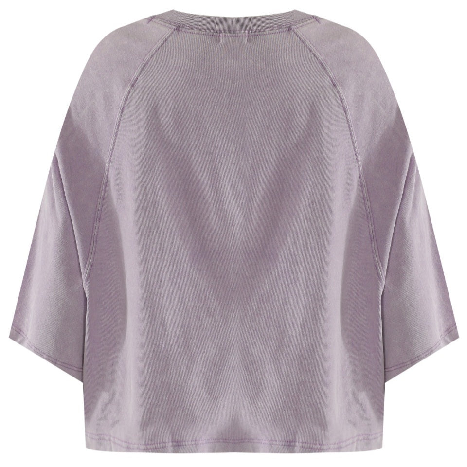 CHARLOTTE - Acid Wash Boxy T-Shirt Lilac