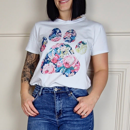 KORINA - Large Paw Print Graphic Tee
