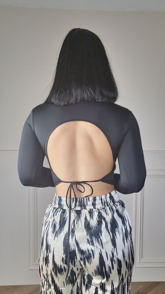 MARGO - Open Back High Neck Top