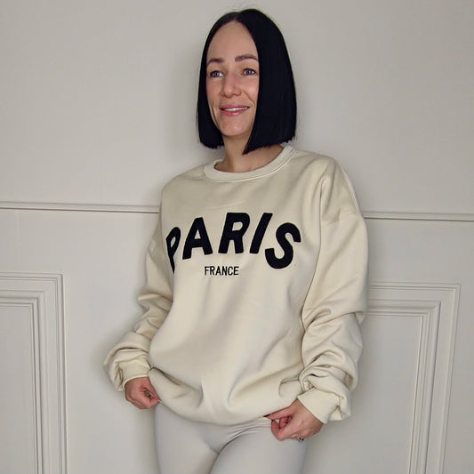 PARIS - Embossed Slogan Jumper